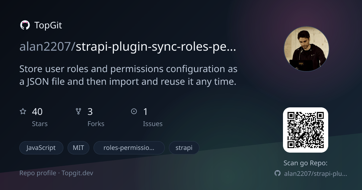 TopGit repo profile image for alan2207/strapi-plugin-sync-roles-permissions