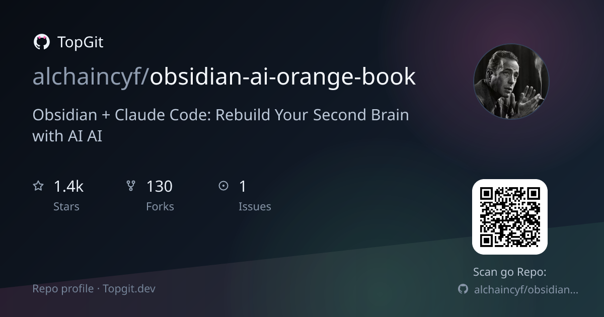 TopGit repo profile image for alchaincyf/obsidian-ai-orange-book