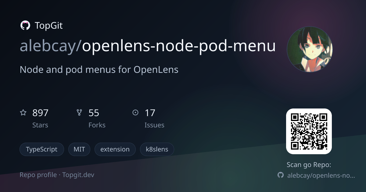 TopGit repo profile image for alebcay/openlens-node-pod-menu