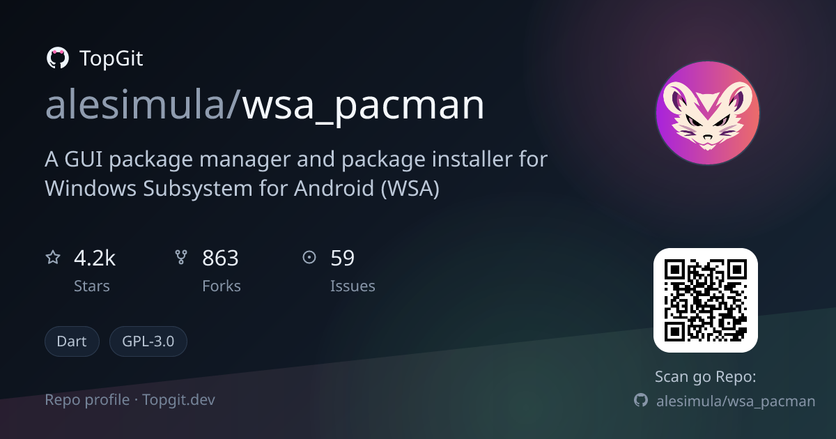 TopGit repo profile image for alesimula/wsa_pacman