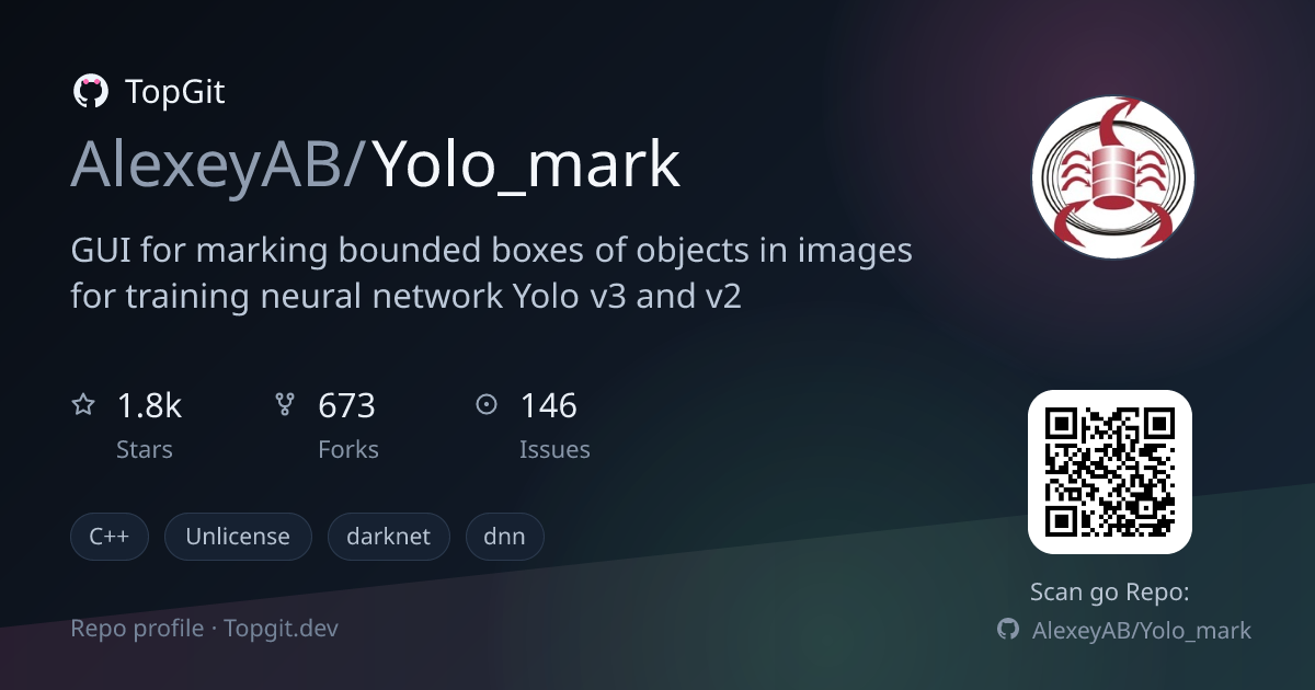 TopGit repo profile image for AlexeyAB/Yolo_mark