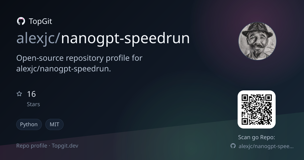 TopGit repo profile image for alexjc/nanogpt-speedrun
