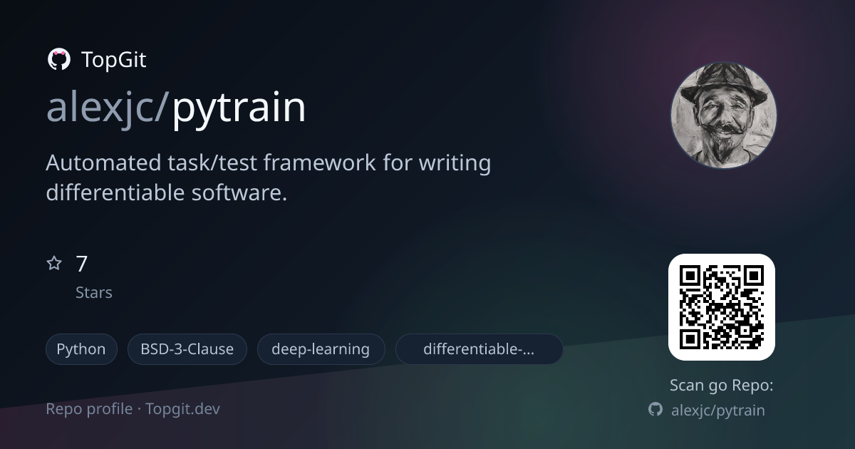 TopGit repo profile image for alexjc/pytrain