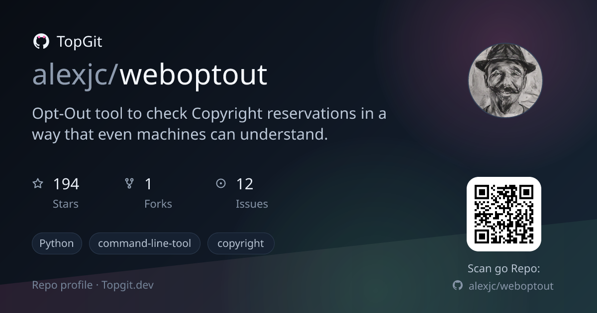 TopGit repo profile image for alexjc/weboptout