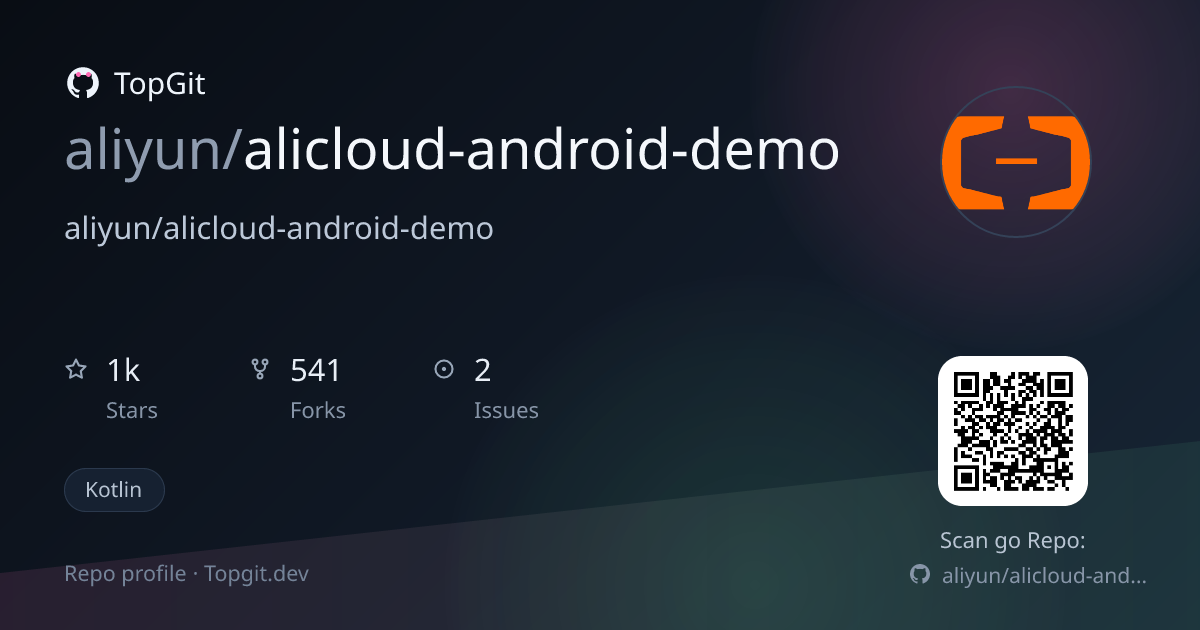 TopGit repo profile image for aliyun/alicloud-android-demo