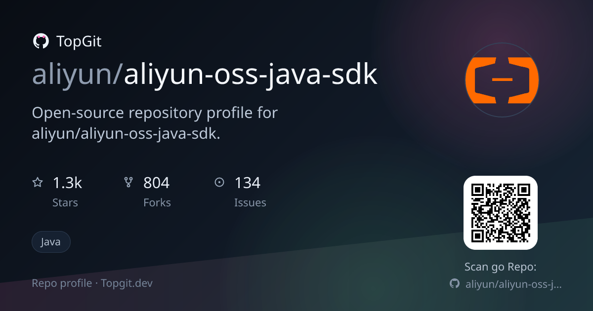 TopGit repo profile image for aliyun/aliyun-oss-java-sdk