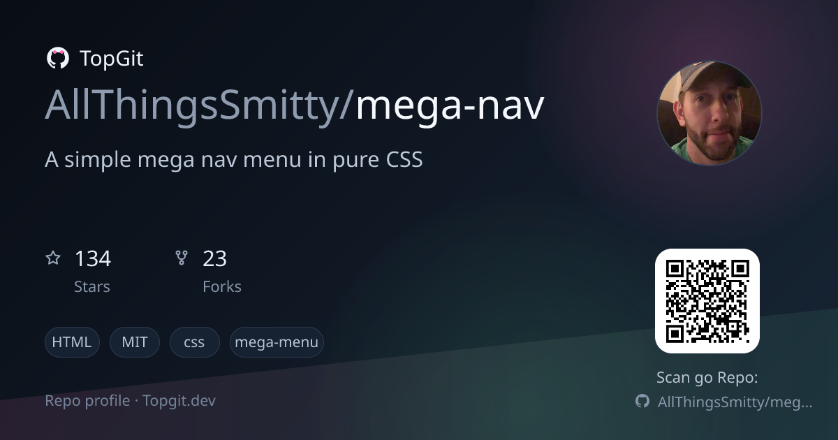 TopGit repo profile image for AllThingsSmitty/mega-nav