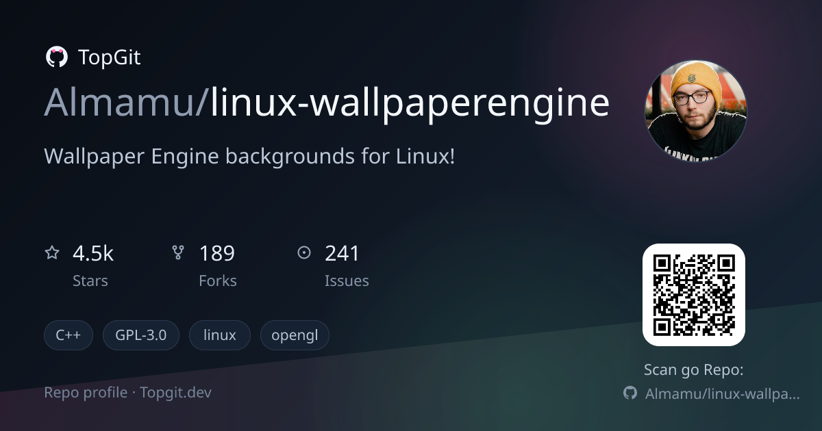 TopGit repo profile image for Almamu/linux-wallpaperengine