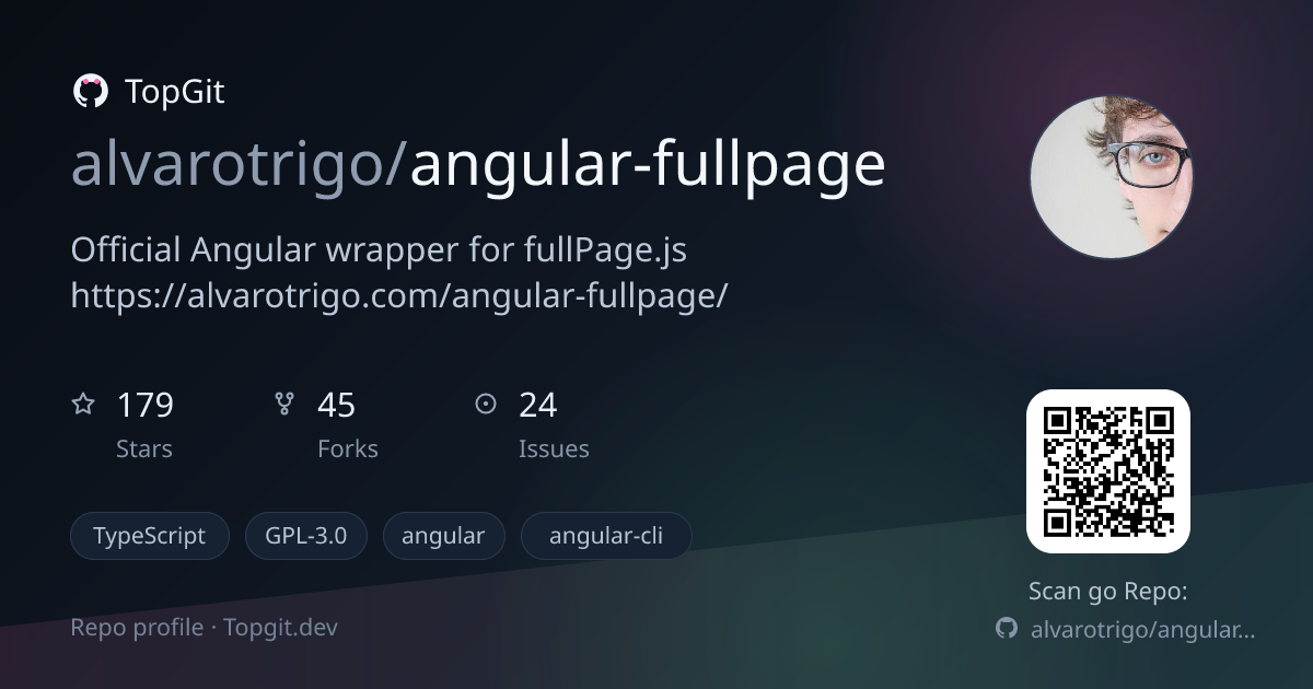 TopGit repo profile image for alvarotrigo/angular-fullpage