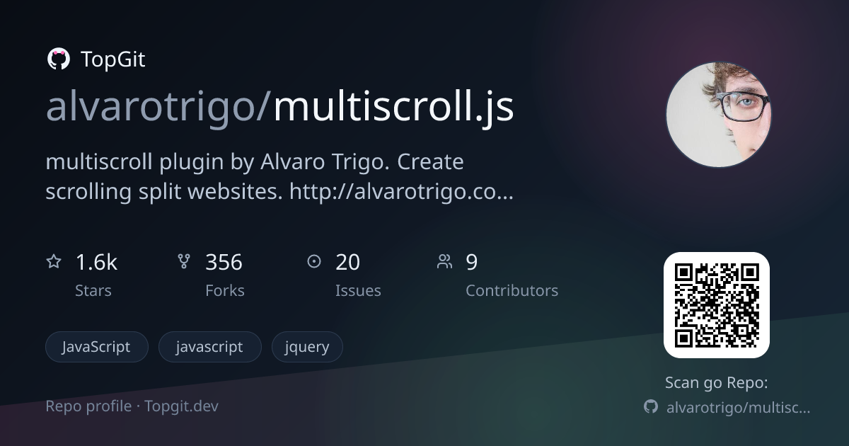 TopGit repo profile image for alvarotrigo/multiscroll.js