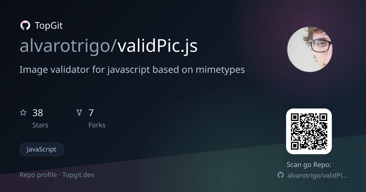 TopGit repo profile image for alvarotrigo/validPic.js