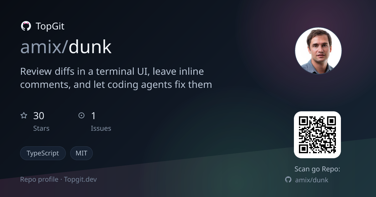 TopGit repo profile image for amix/dunk