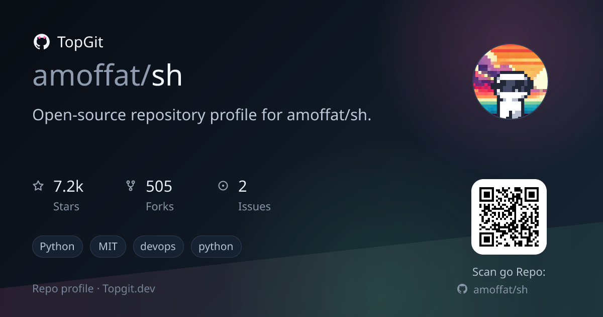 TopGit repo profile image for amoffat/sh