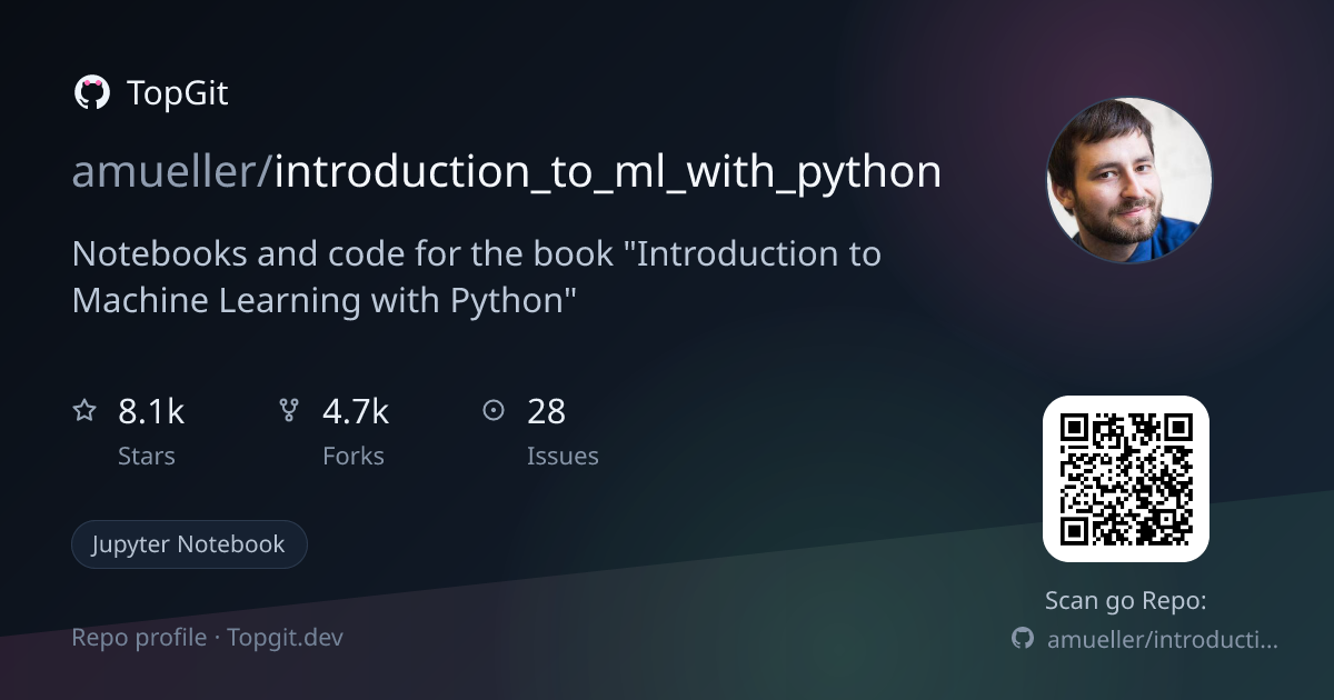 TopGit repo profile image for amueller/introduction_to_ml_with_python
