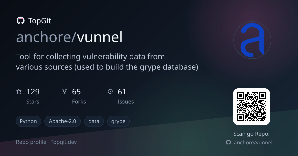 TopGit repo profile image for anchore/vunnel