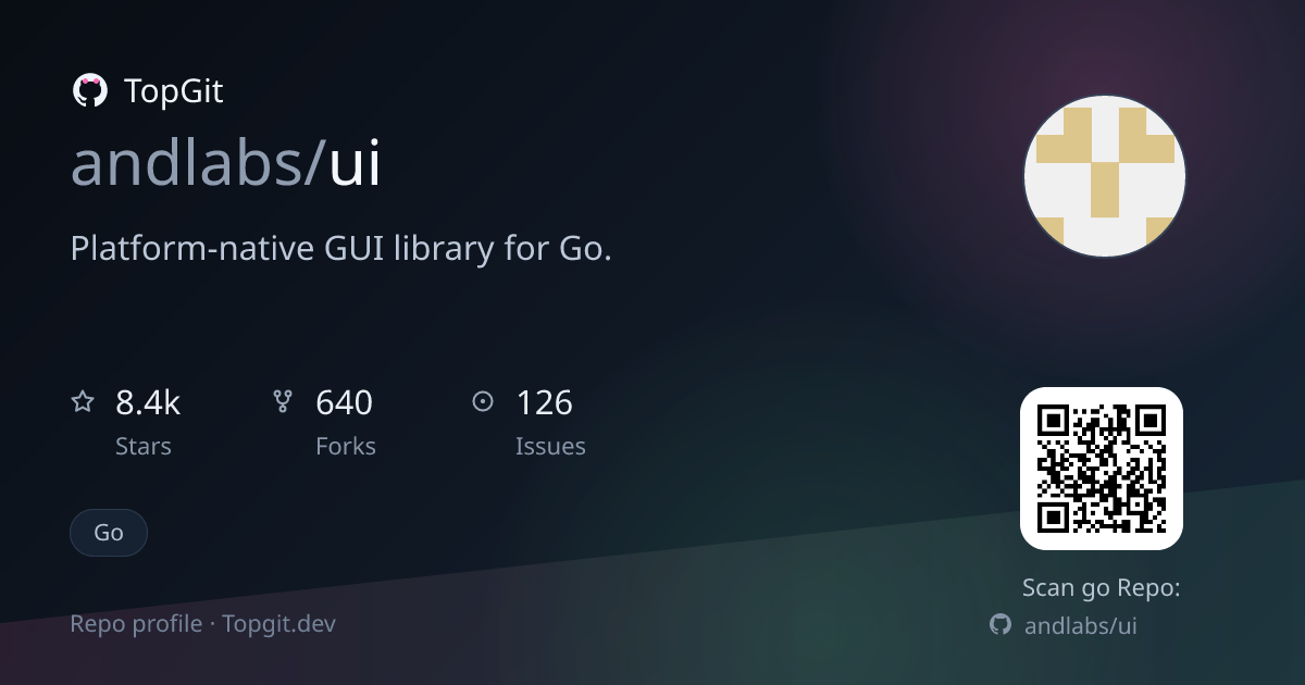 TopGit repo profile image for andlabs/ui