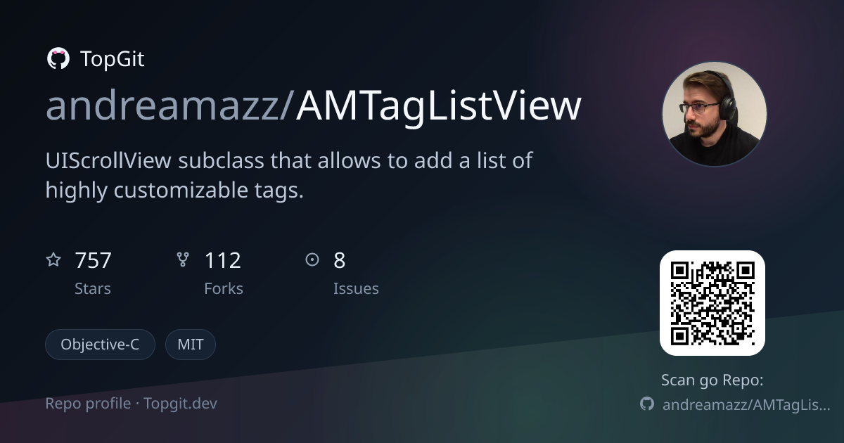 TopGit repo profile image for andreamazz/AMTagListView