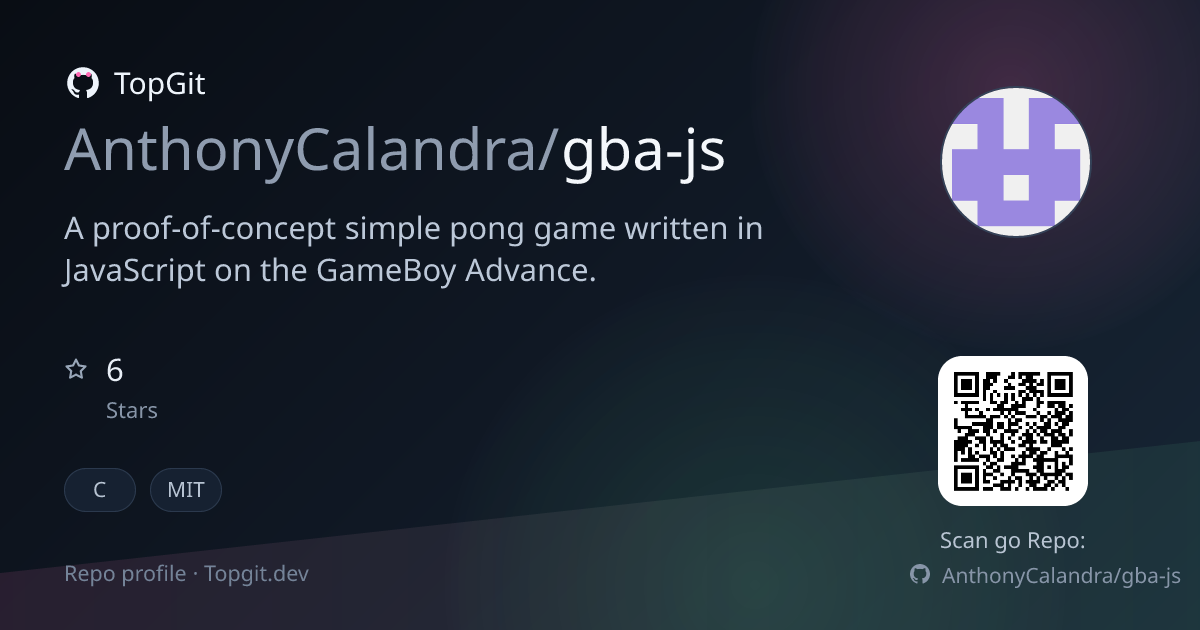 TopGit repo profile image for AnthonyCalandra/gba-js