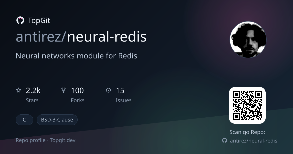 TopGit repo profile image for antirez/neural-redis