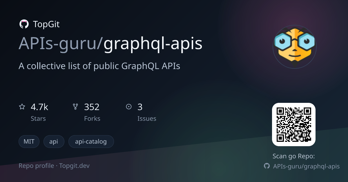 TopGit repo profile image for APIs-guru/graphql-apis
