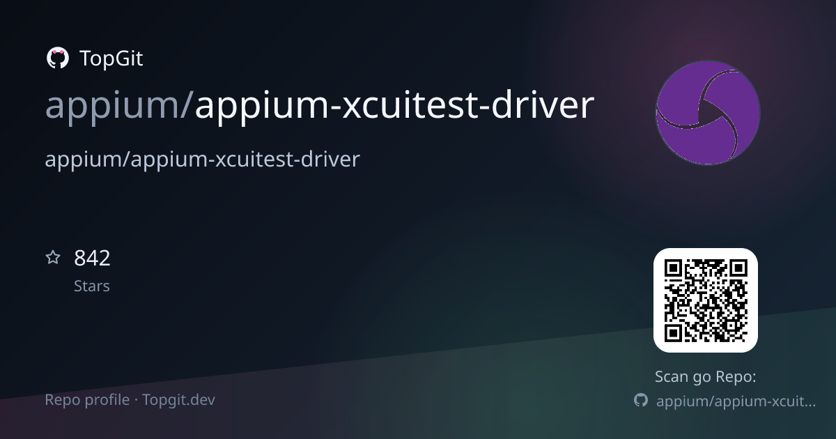 TopGit repo profile image for appium/appium-xcuitest-driver