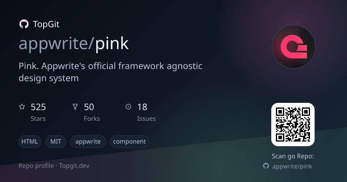 TopGit repo profile image for appwrite/pink