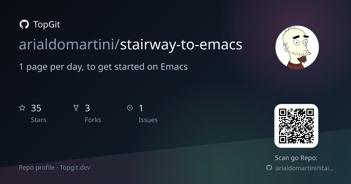 TopGit repo profile image for arialdomartini/stairway-to-emacs