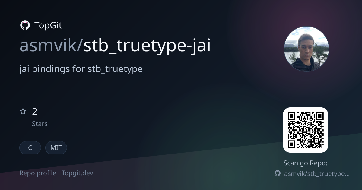 TopGit repo profile image for asmvik/stb_truetype-jai