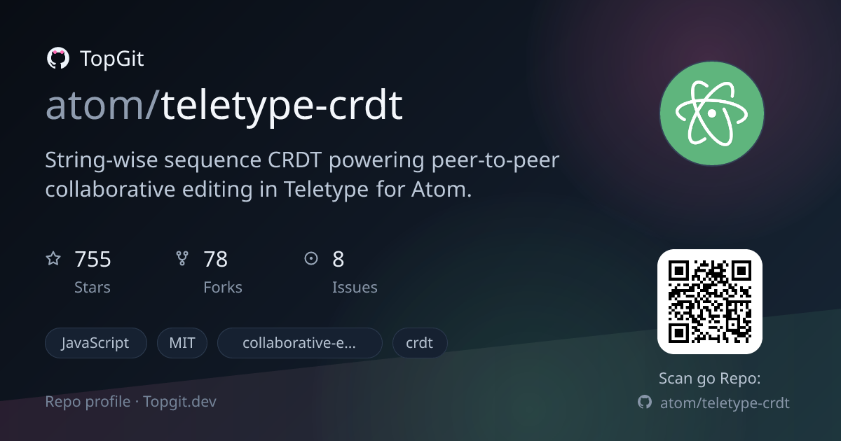 TopGit repo profile image for atom/teletype-crdt