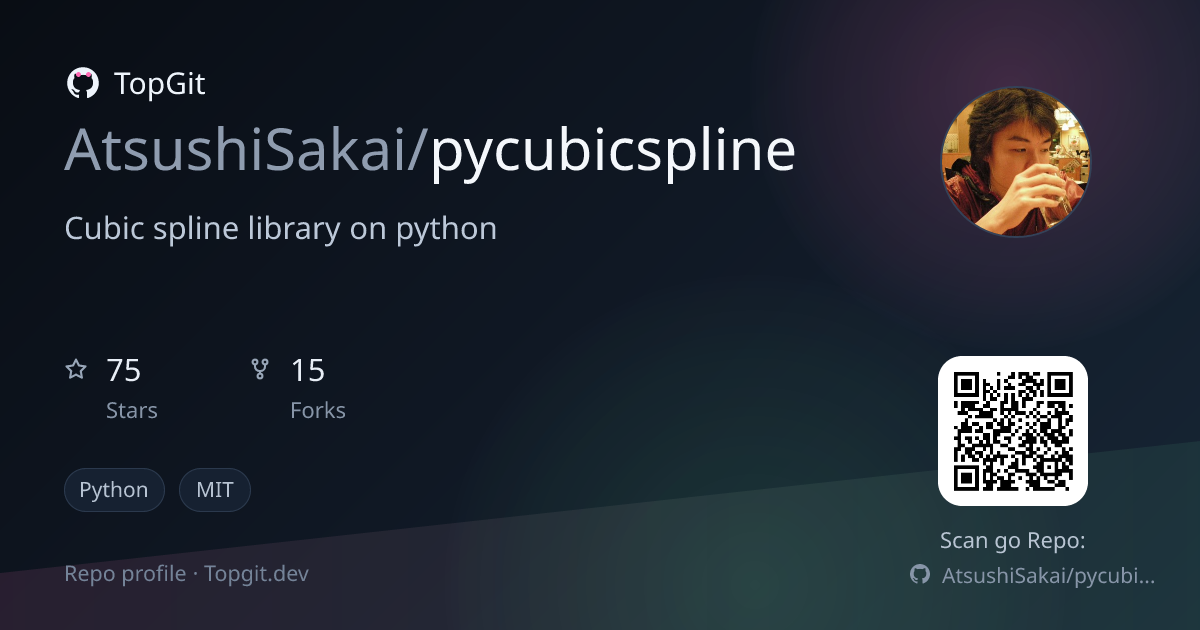 TopGit repo profile image for AtsushiSakai/pycubicspline