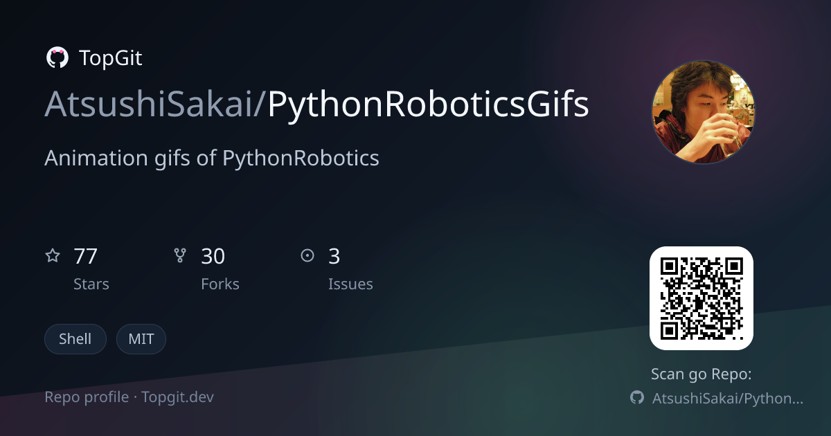 TopGit repo profile image for AtsushiSakai/PythonRoboticsGifs