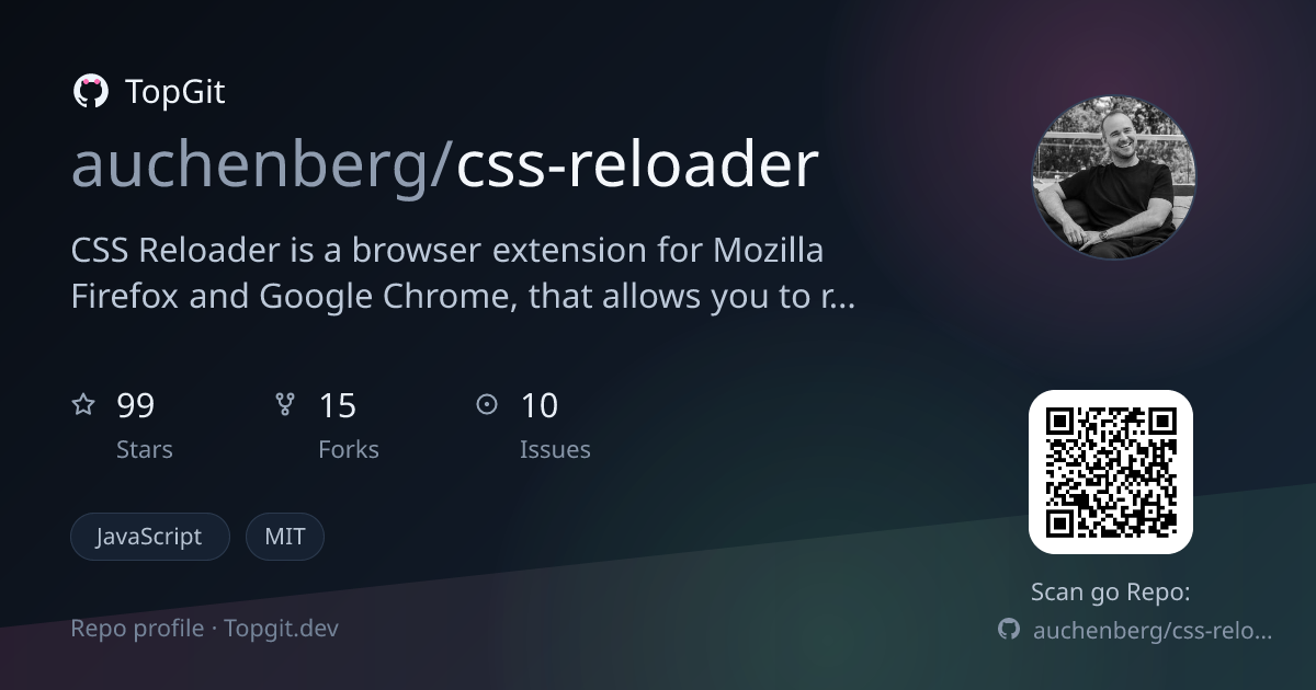 TopGit repo profile image for auchenberg/css-reloader