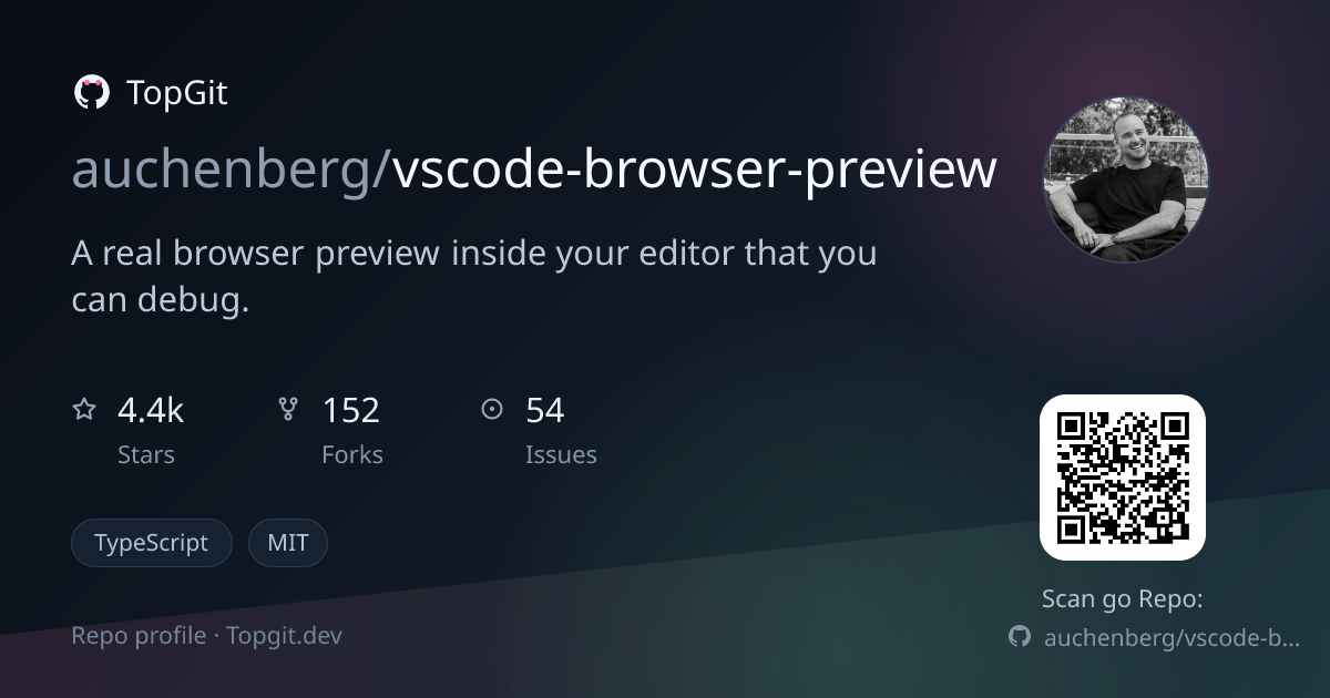 TopGit repo profile image for auchenberg/vscode-browser-preview