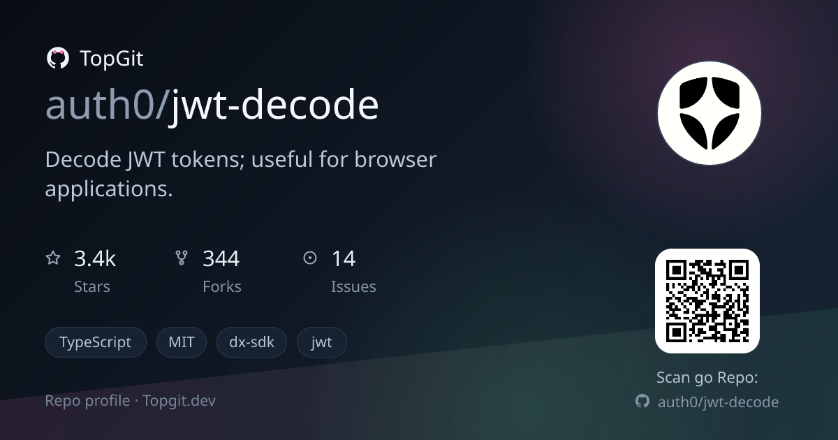 TopGit repo profile image for auth0/jwt-decode