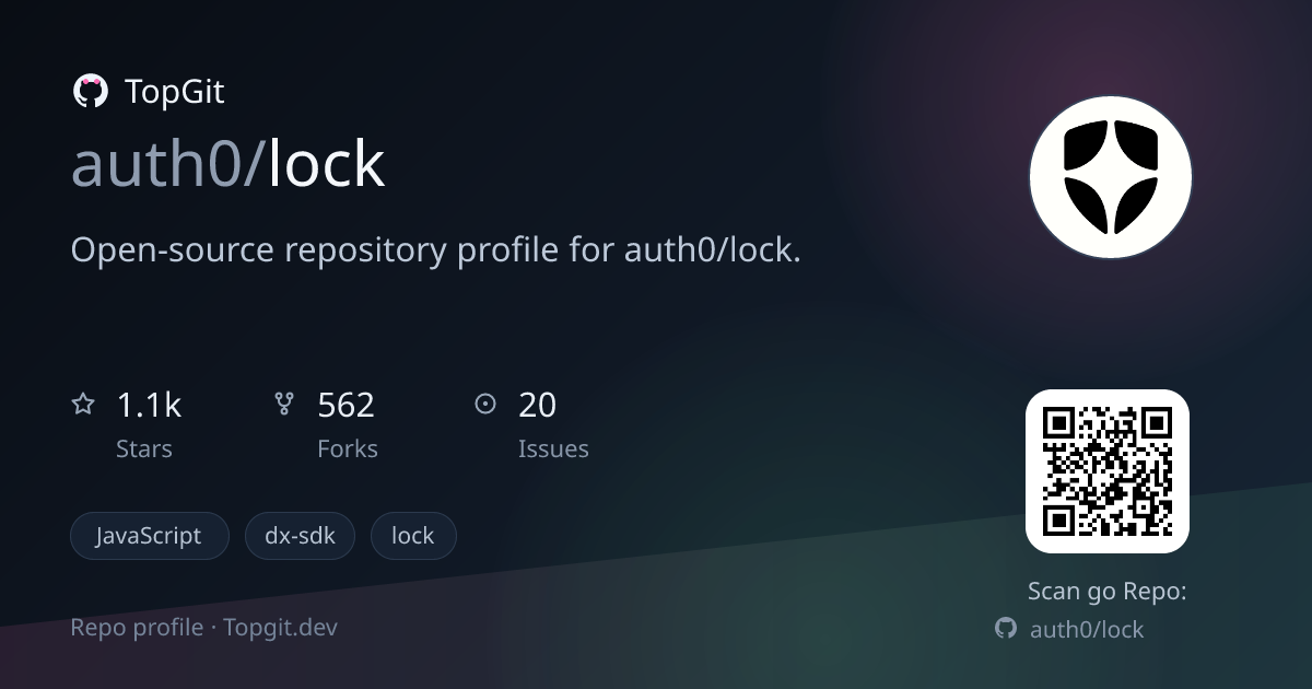 TopGit repo profile image for auth0/lock