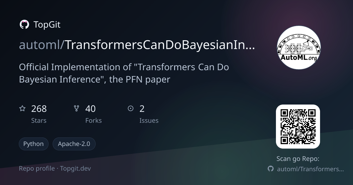 TopGit repo profile image for automl/TransformersCanDoBayesianInference