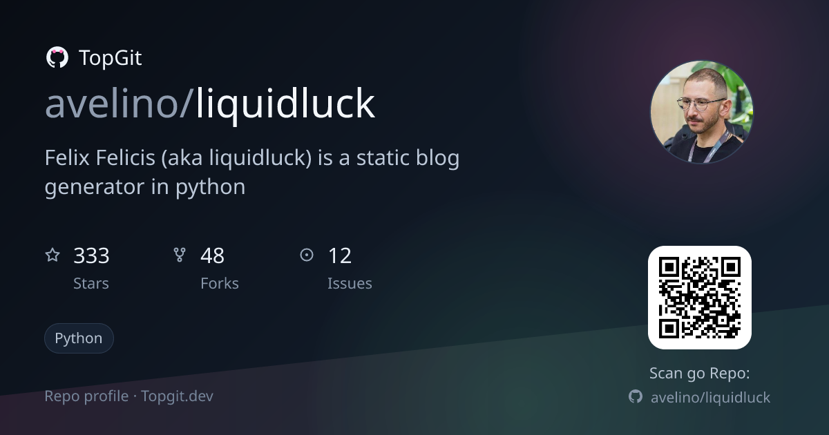 TopGit repo profile image for avelino/liquidluck