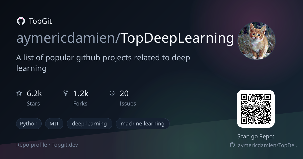 TopGit repo profile image for aymericdamien/TopDeepLearning