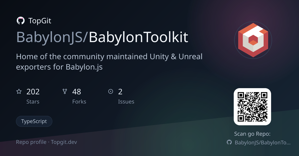 TopGit repo profile image for BabylonJS/BabylonToolkit