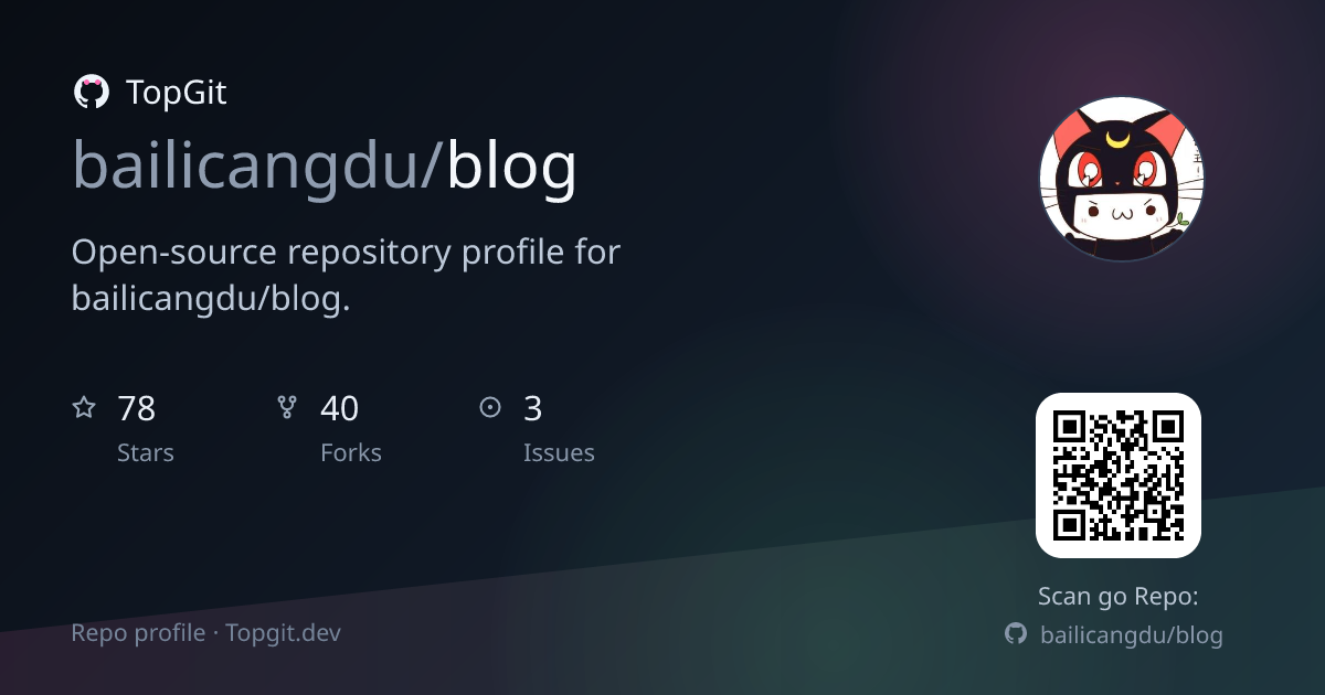 TopGit repo profile image for bailicangdu/blog