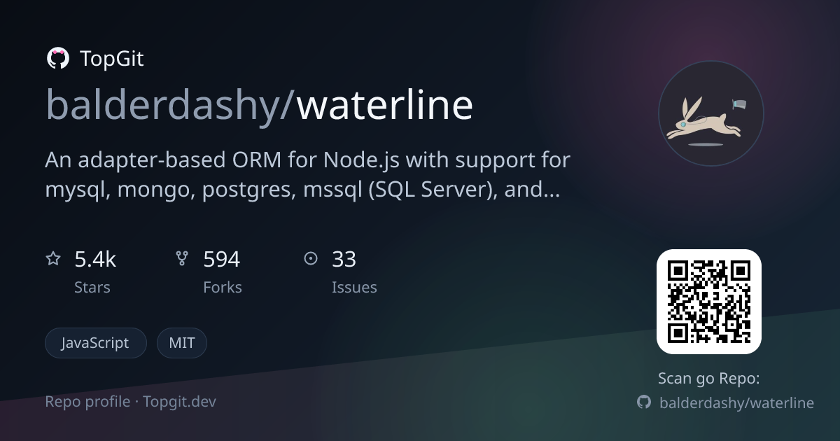 TopGit repo profile image for balderdashy/waterline