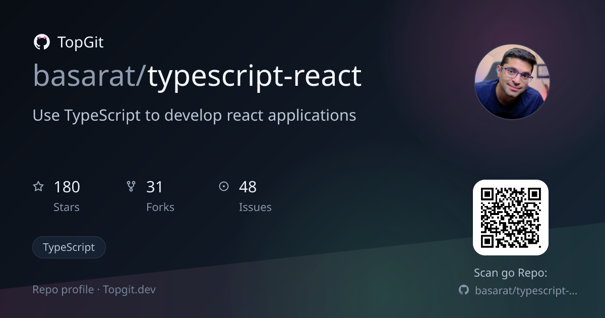 TopGit repo profile image for basarat/typescript-react
