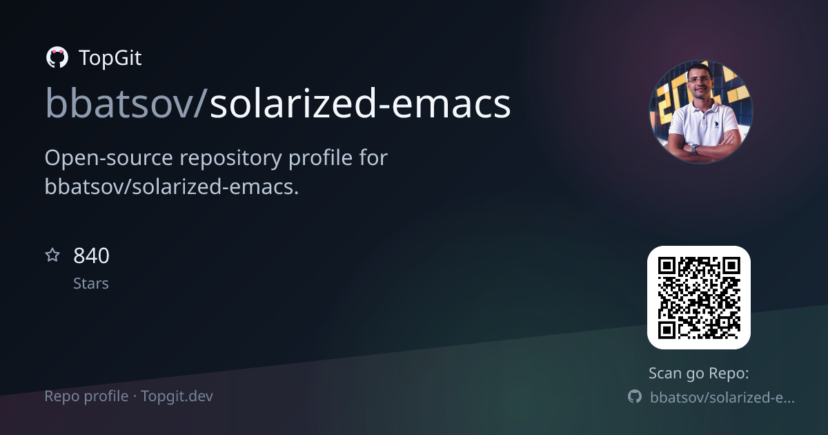 TopGit repo profile image for bbatsov/solarized-emacs