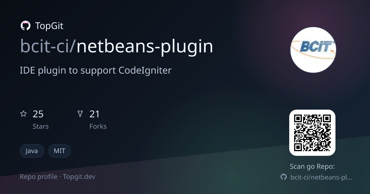 TopGit repo profile image for bcit-ci/netbeans-plugin