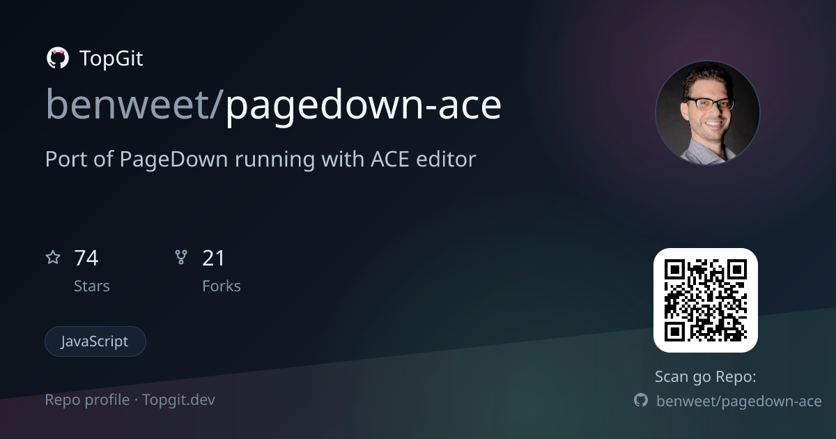 TopGit repo profile image for benweet/pagedown-ace
