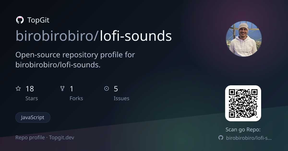 TopGit repo profile image for birobirobiro/lofi-sounds