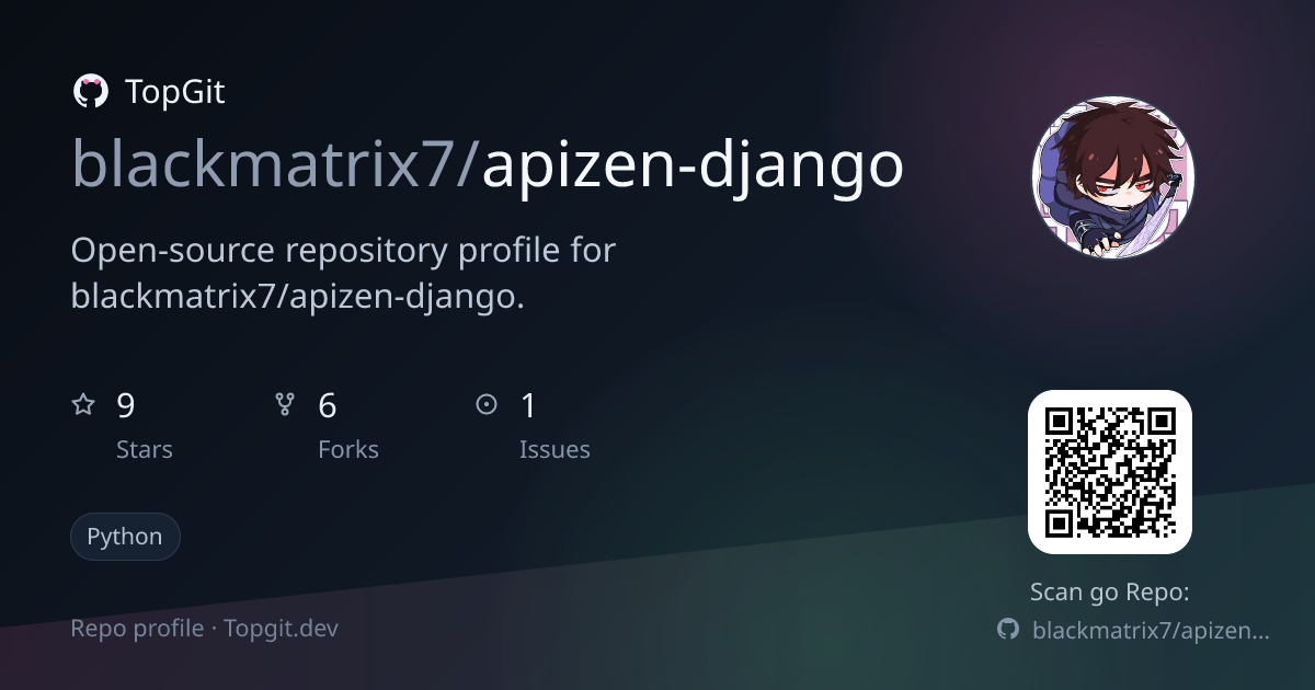 TopGit repo profile image for blackmatrix7/apizen-django