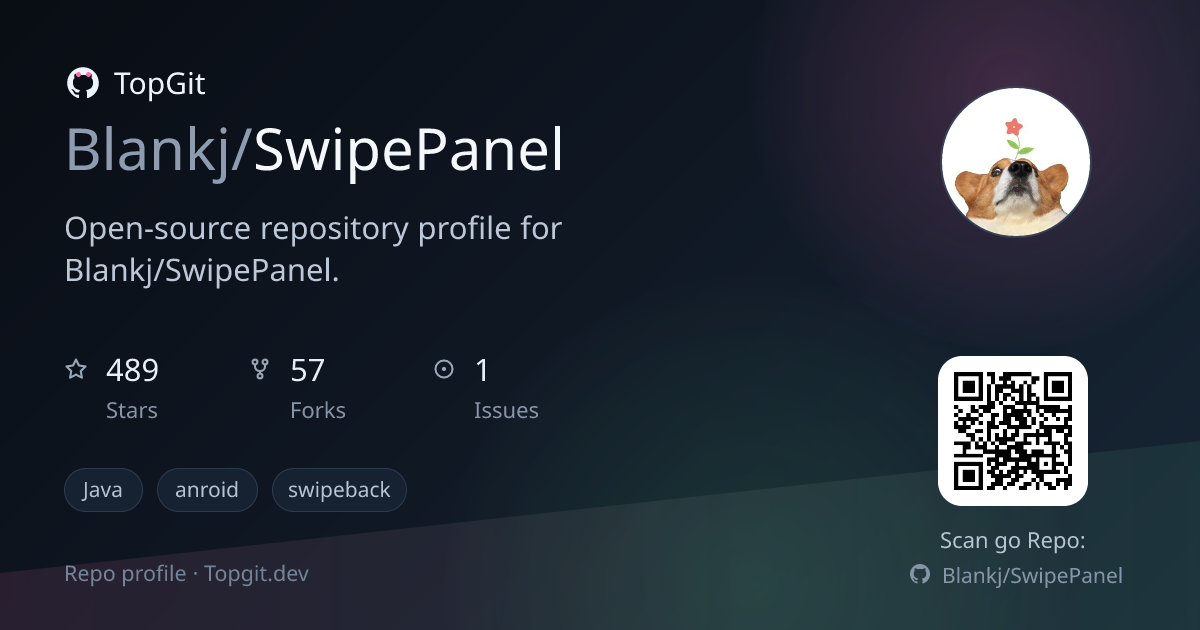 TopGit repo profile image for Blankj/SwipePanel