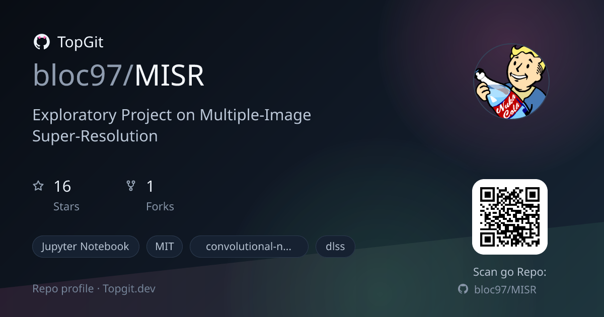 TopGit repo profile image for bloc97/MISR