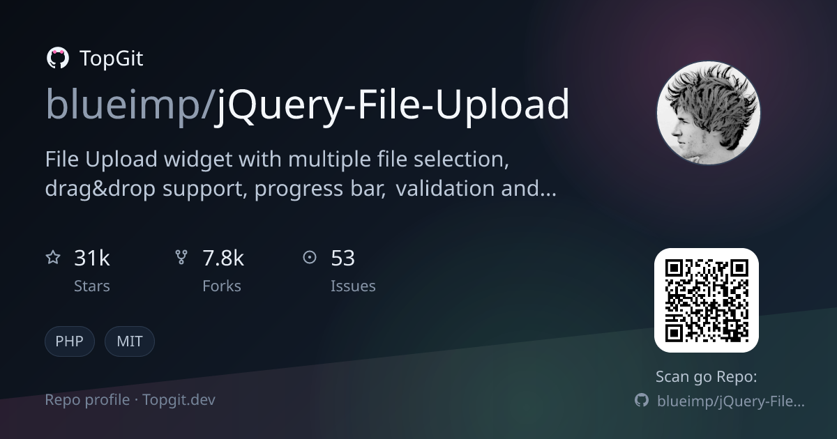 TopGit repo profile image for blueimp/jQuery-File-Upload